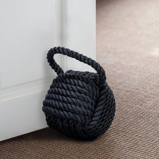 Hello Honey® 6" Black Nautical Rope Knot Decoration